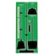 5S Supplies 5S Housekeeping Shadow Board Broom Station Version 1 - Green Board / Black Shadows No Broom HSB-V1-GREEN-BO - alternate 1
